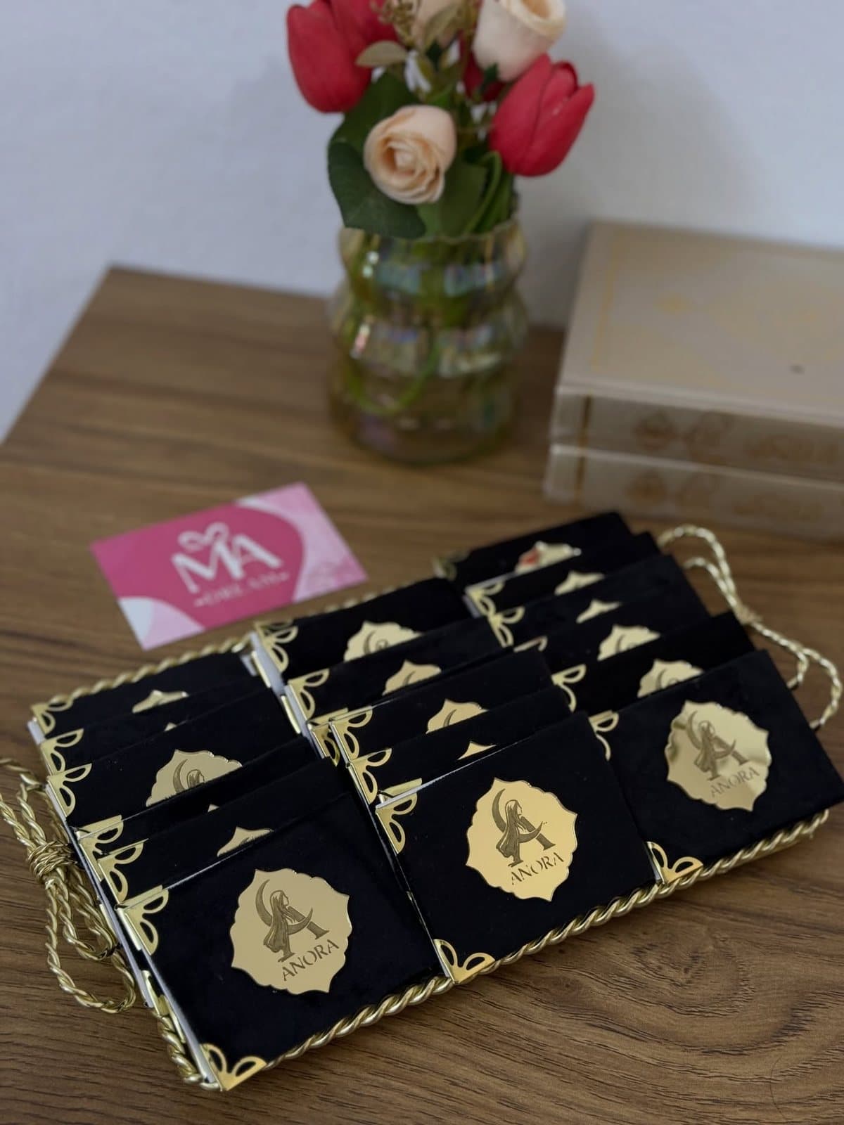 Mini Corans noirs et or pour les invités